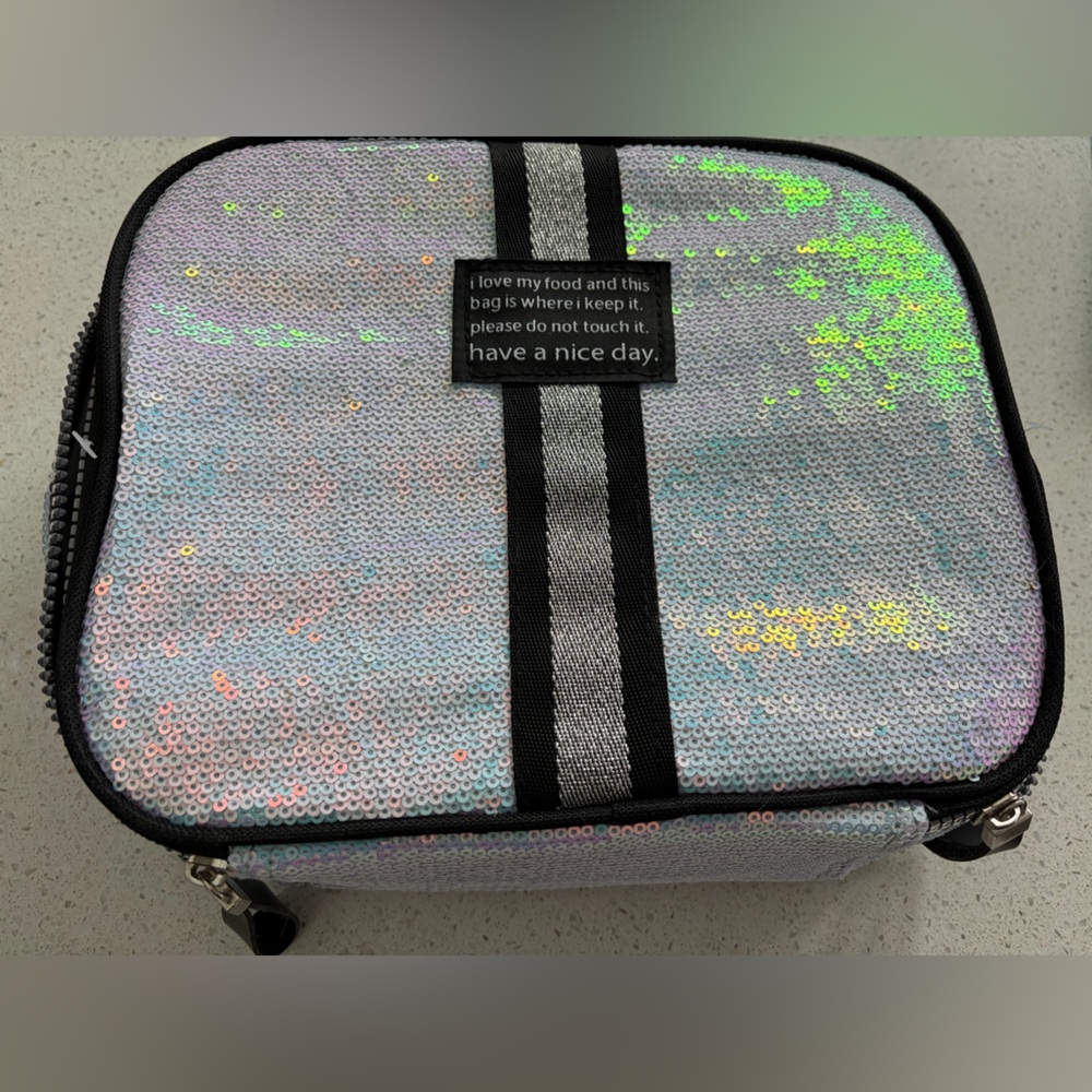 Justice Irridecent Sparkle Backpack with Black Accents